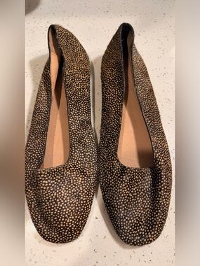 Madewell Black and Brown Speckled Ballet Flats